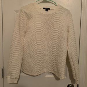 White Snake Print Crew Neck